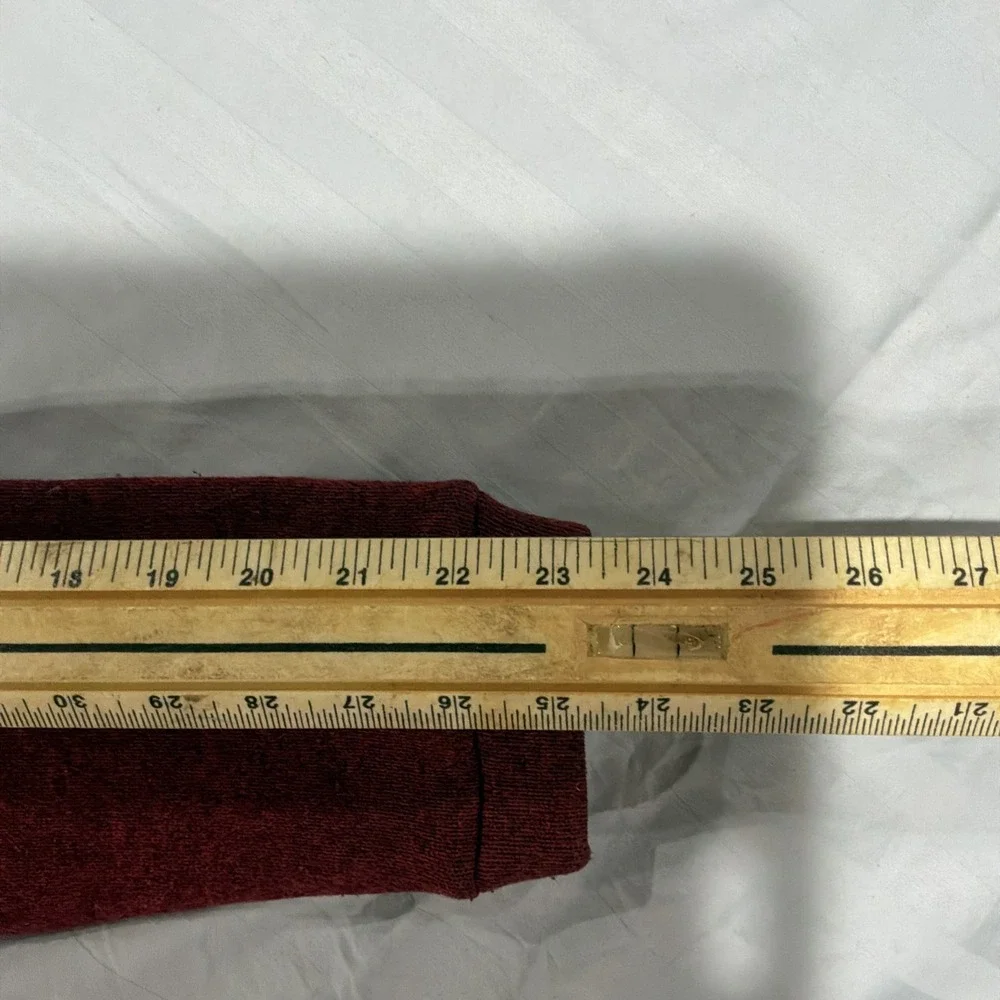 Haggar In Motion Mens Knit Sweater Size M Fleece Long Sleeve 1/4 Zip Red - Picture 5 of 5